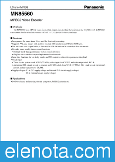 Panasonic MN85560 datasheet