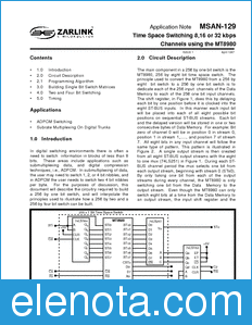 Zarlink Semiconductor MSAN-129 datasheet