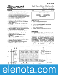 Zarlink Semiconductor MT9300B datasheet