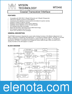 MYSON TECHNOLOGY MTD492 datasheet