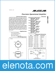 Maxim MXL1001 datasheet