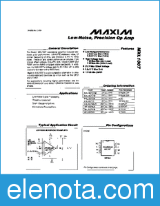 Maxim MXL1007 datasheet