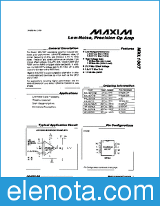Maxim MXL1007 datasheet