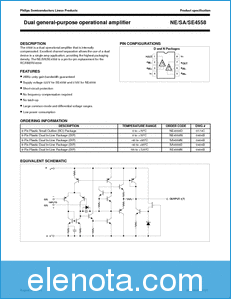 NXP Semiconductors NE4558 datasheet