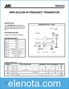 Advanced Semiconductor NE56787 datasheet