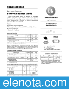 ON Semiconductor NSR0130P2T5G datasheet