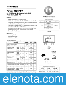 ON Semiconductor NTK3043N datasheet