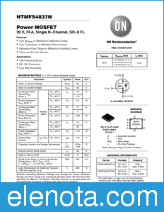 ON Semiconductor NTMFS4837N datasheet