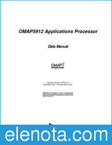 Texas Instruments OMAP5912 datasheet
