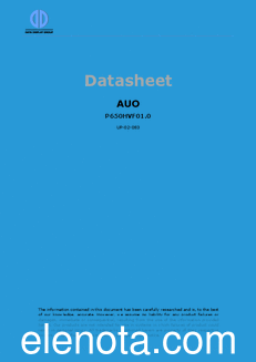 AUO P650HVF01.0 datasheet