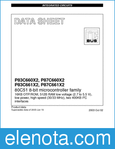 Philips P83C660X2 datasheet