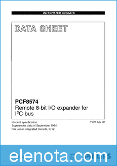 Philips PCF8574 datasheet