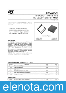 STMicroelectronics PD54003-01 datasheet