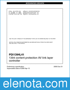 Philips PDI1394L41 datasheet