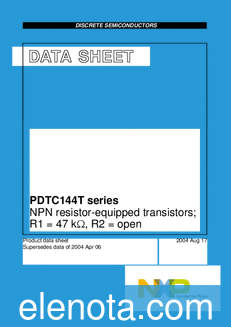 NXP PDTC144T datasheet