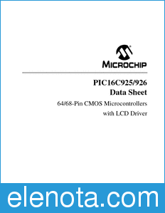 Microchip PIC16C925 datasheet