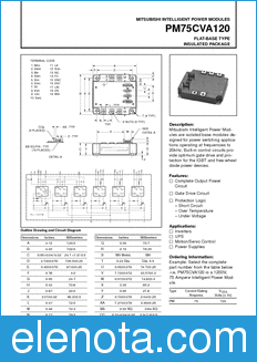 Mitsubishi PM75CVA120 datasheet