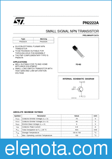 STMicroelectronics PN2222A datasheet