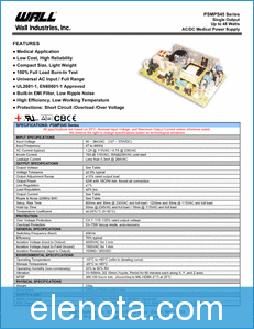 Wall Industries PSMPS45 datasheet
