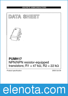 Philips PUMH17 datasheet