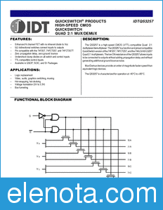 IDT QS3257 datasheet