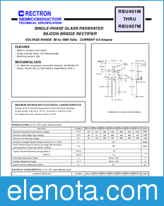 Rectron RBU402M datasheet