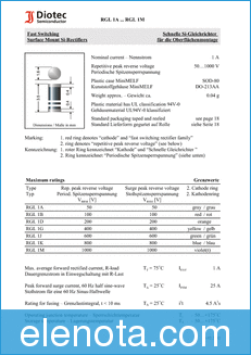 Diotec Semiconductor RGL 1A datasheet