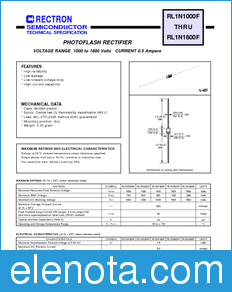Rectron RL1N1000F-T datasheet