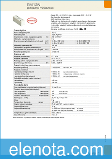 RELPOL RM12N datasheet