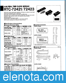 Producent RTC-72421 datasheet