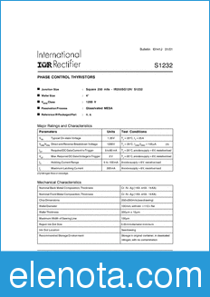 International Rectifier S1232 datasheet