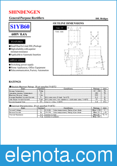 Shindengen S1YB60 datasheet