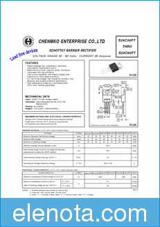 Chenmko Enterprise S20C40PT datasheet