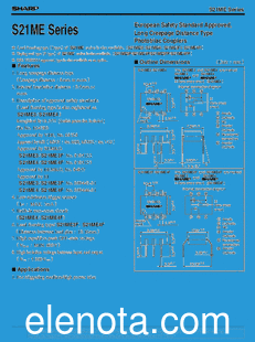 Sharp Electrionic Components S21ME3 datasheet