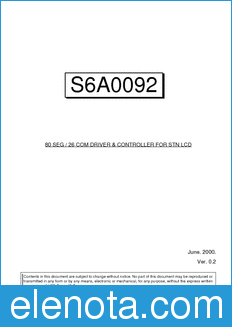 Samsung S6A0092 datasheet