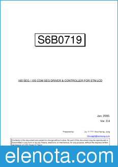 Samsung S6B0719 datasheet