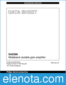 Philips SA5209 datasheet