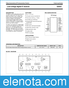 Philips SA637 datasheet