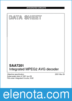 Philips SAA7201 datasheet