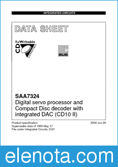 Philips SAA7324 datasheet