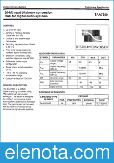 Philips SAA7350 datasheet