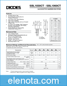 Diodes Incorporated SBL1030CT datasheet