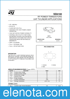 STMicroelectronics SD4100 datasheet