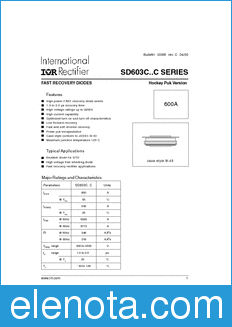 International Rectifier SD603C..C datasheet