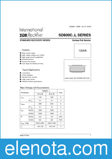 International Rectifier SD800C..L datasheet
