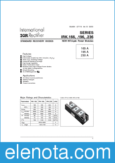 International Rectifier SERIES IRK.166 datasheet