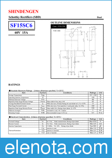 Shindengen SF15SC6 datasheet