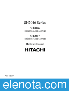 Hitachi SH7047 datasheet