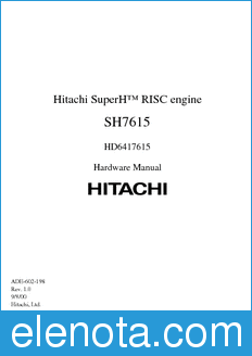 Hitachi SH7615 datasheet