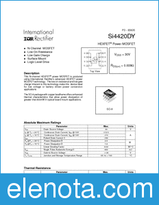 International Rectifier SI4420DY datasheet